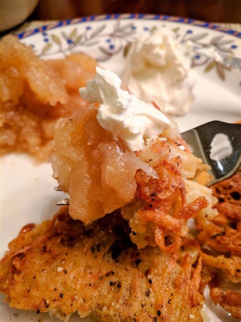 Homemade Applesauce With Potato Latkes - A Positively Perfect Pair!