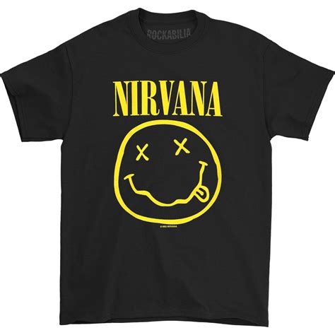 Nirvana - nirvana men's smile t-shirt black - Walmart.com - Walmart.com