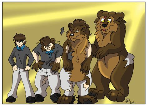 Commission Bear Stage Transformation by Rex-equinox on @DeviantArt | Furry tf, Furry art, Tf stories