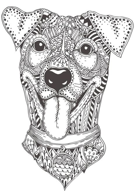 Mandala Dogs Coloring Book - Relaxing Cute Ornamental Dog Breeds ...