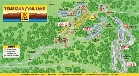 Vail Lake Resort Campground Map and RV Rentals - Delivered RV Rentals