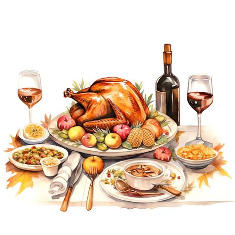 Premium AI Image | beautiful Thanksgiving dinner table setting ...