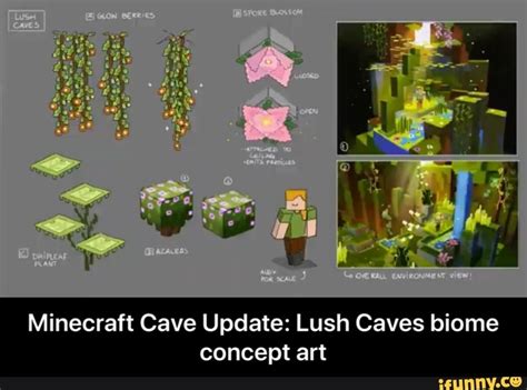 Minecraft Cave Update: Lush Caves biome concept art - Minecraft Cave Update: Lush Caves biome ...