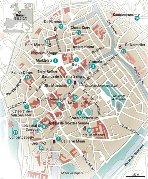 Mapa de Brujas (Bélgica). Travel Pictures, Travel Photos, Travel Tips, Time Travel, Europe ...