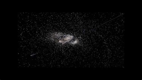 Three galaxies colliding 3 D Simulation HD - YouTube