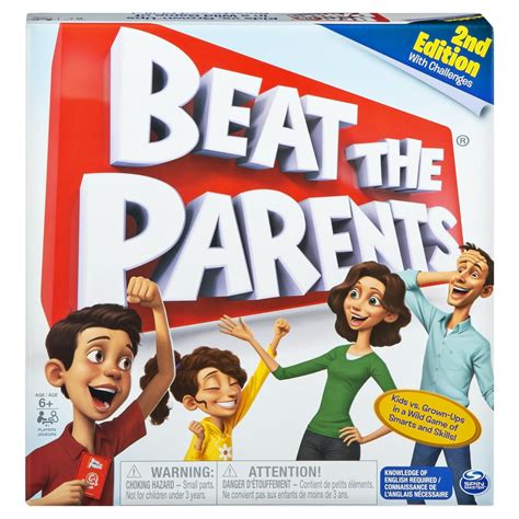 Beat the Parents, Family Board Game of Kids vs. Parents with Wacky Challenges (Edition May Vary ...