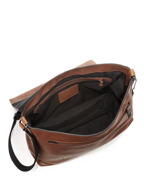 Coach Sullivan Leather Messenger Bag in Brown for Men | Lyst