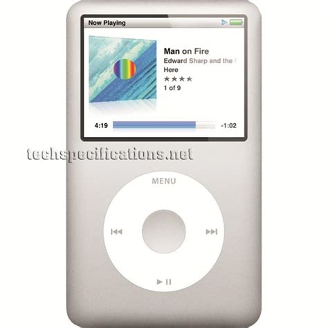 iPod Classic 160GB Technical Specifications