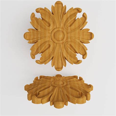 Wood Appliques Onlay Furniture Wood Carved Rosettes Applique - Etsy ...