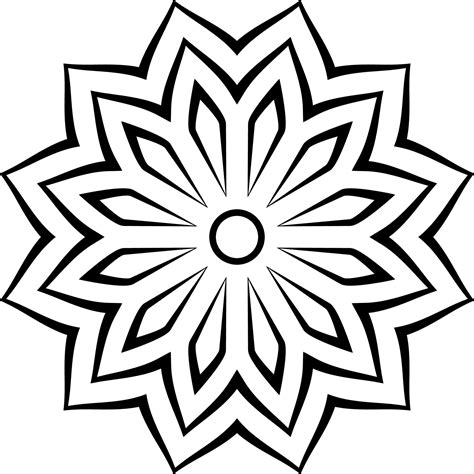 Easy simple mandala Shape for Coloring, Simple symbol Mandala. 4907223 ...