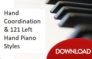 Left Hand Piano Styles, Hand Coordination Downloadable Piano Course Bundle