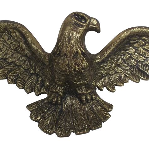 Mid Century Vintage Brass Cast Metal Eagle Wall Hanging | Vintage brass ...