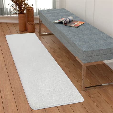 Ottomanson Soft Non-Slip Solid Runner Rug, White, 20"x59" - Walmart.com - Walmart.com