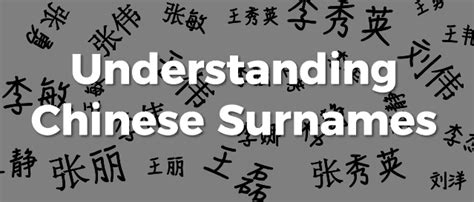 Chinese Surname Infographic - TutorMandarin