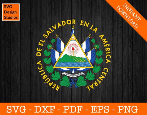 El Salvador Crest Svg Seal El Salvador National Flag Clipart - Etsy España