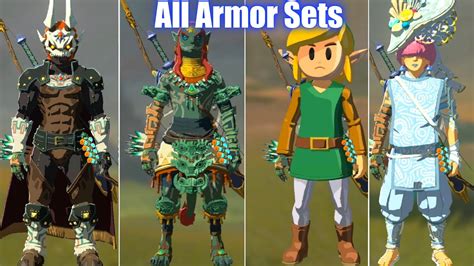 All 64 Armor Sets & Outfits - Zelda Tears of the Kingdom - YouTube