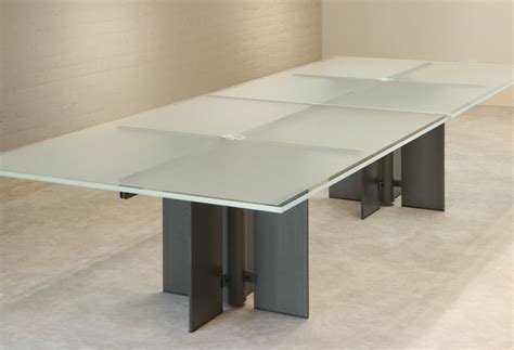 Radian White Glass Conference Table - Stoneline Designs