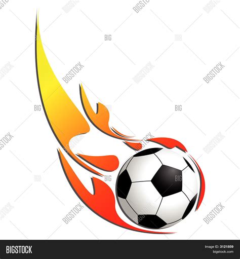 Soccer Ball On Fire Vector & Photo (Free Trial) | Bigstock