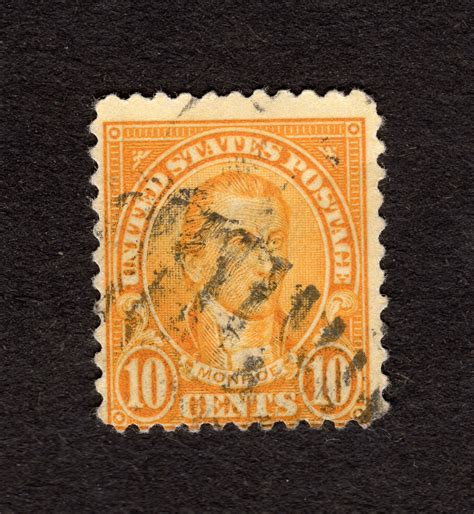 US Postage Stamp 10 Cent Monroe, 562, 1922-25, Used - Etsy