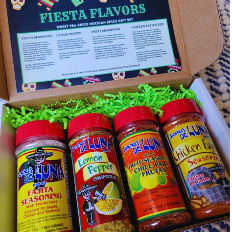 Mexican Variety Spice Gift Box Set of 4 Sampler Premium Spices , Herbs & Tea Foodies, Foodie ...