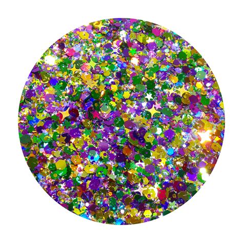 Mardi Gras Themed Chunky Glitter Mix - Mardi Gras Magic