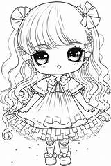 Easy Cute Doll Coloring Pages For Girls  Free Printable sketch template