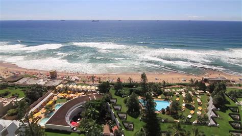 Wide View Of The KwaZulu-Natal Coastline At Umhlanga Rocks Showing The ...