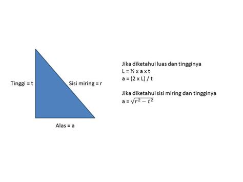 Cara Menghitung Sisi Miring Segitiga