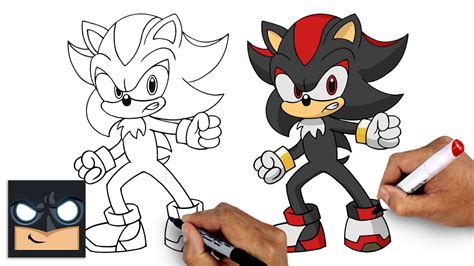 Shadow The Hedgehog Drawing Steps