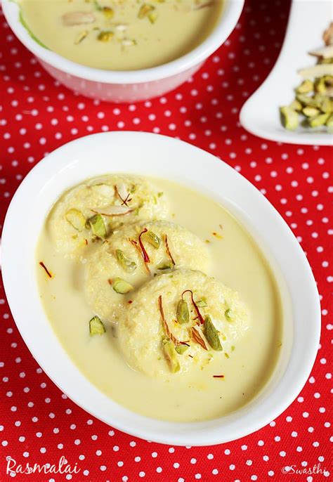 Rasmalai recipe | How to make soft rasmalai - Swasthi's Recipes