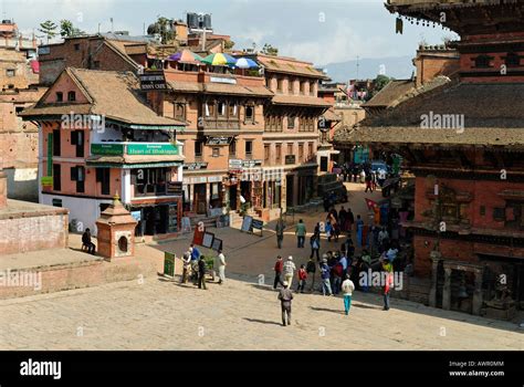 Taumadhi Tole, old town of Bhaktapur, Kathmandu, Nepal Stock Photo - Alamy