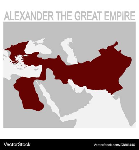 Map of the alexander the great empire Royalty Free Vector