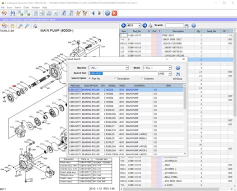 Hyundai Heavy Industries Construction Equipment HCE (Hyundai Robex) e-Catalogue2 Spare Parts ...