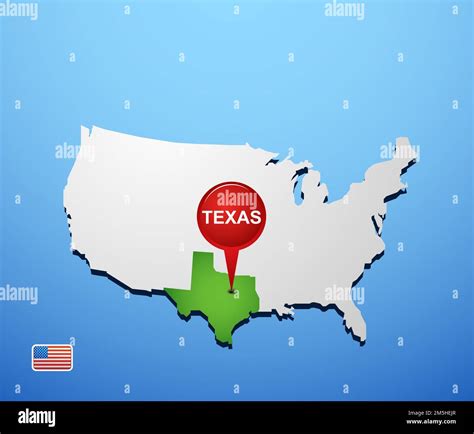 Texas on USA map Stock Vector Image & Art - Alamy