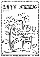 Printable Summer Coloring Pages sketch template