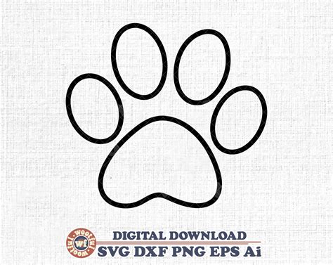 Animal Paw Outline Svg Paw Print Svg Cat Paw Svg Dog Paw - Etsy UK