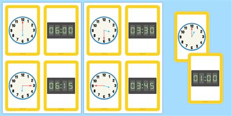 Analogue Digital Clocks Matching Cards (teacher made)