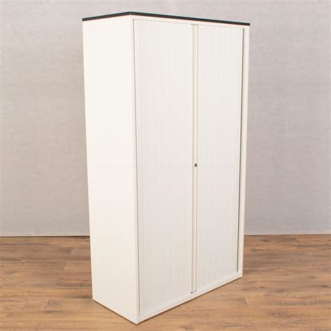 Techo White 1800H Tambour Cupboard