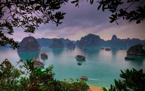 landscape, Ha Long Bay, Vietnam, Nature, Sea, Ship, Tropical, Beach ...