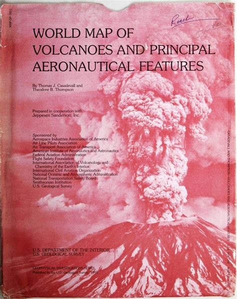 USGS WORLD MAP OF VOLCANOES and PRINCIPAL AERONAUTICAL FEATURES