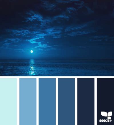 Design Seeds® | for all who color | moonlight blues | Palette couleur, Couleurs de peinture, Palette