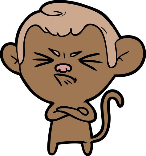 cartoon angry monkey 12542878 Vector Art at Vecteezy