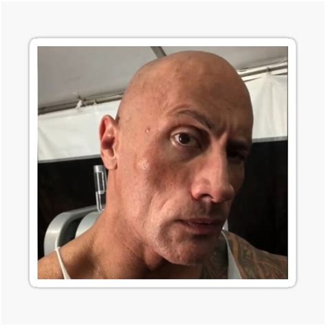 "The rock eyebrow meme" Sticker for Sale by kamilesz | Redbubble