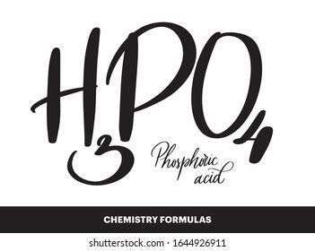 Chemistry Formula Brush Lettering Calligraphy Writing Stock Vector ...