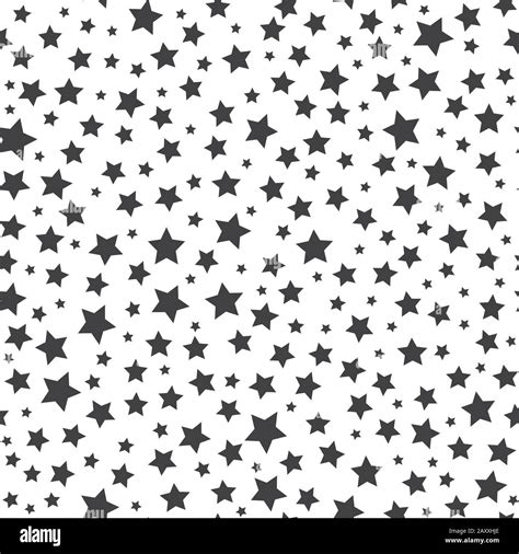 Stars vector seamless background. Vector space star pattern, black ...