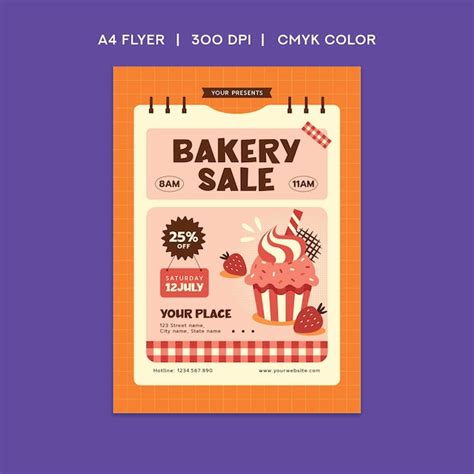 Premium PSD | Bakery Sale Flyer