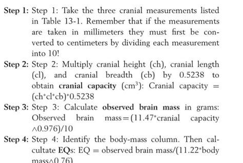 13-7 Encephalization Quotient (EQ) is the ratio of | Chegg.com