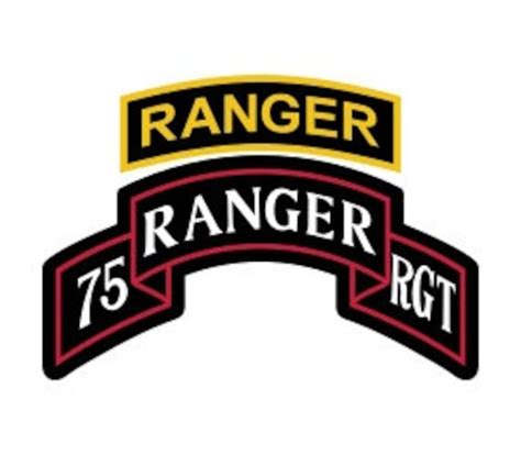 US Army 75th Ranger Regiment Patch with Ranger Tab Vector | Etsy