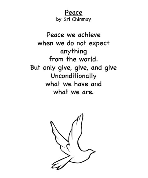 Kids Poems for Peace: Free Printables » Grade Onederful