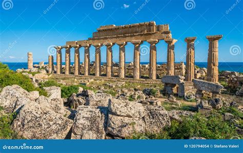 Ruins in Selinunte, Archaeological Site and Ancient Greek Town in Sicily, Italy. Stock Photo ...